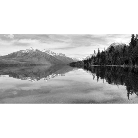 Lake McDonald   White Modern Wood Framed Art Print by Deiter, Lori