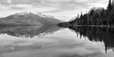 Lake McDonald   Black Ornate Wood Framed Art Print with Double Matting by Deiter, Lori