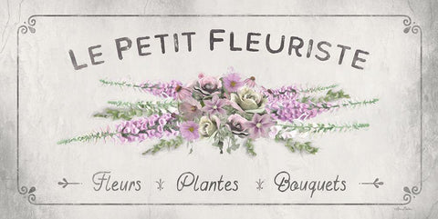 Fleurs And Plantes Pink I Black Ornate Wood Framed Art Print with Double Matting by Deiter, Lori