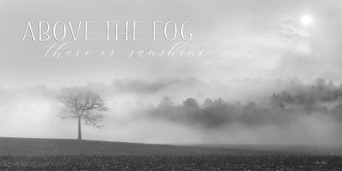 Above the Fog White Modern Wood Framed Art Print with Double Matting by Deiter, Lori