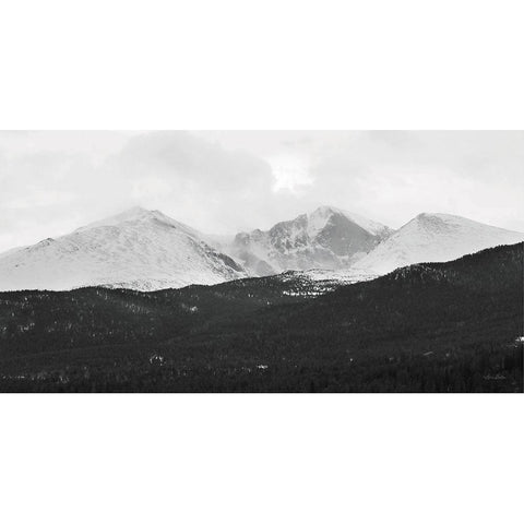 Estes Park Mountains   Black Modern Wood Framed Art Print with Double Matting by Deiter, Lori