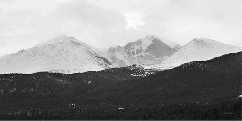 Estes Park Mountains   Black Ornate Wood Framed Art Print with Double Matting by Deiter, Lori