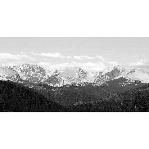 Estes Park Peaks   Black Modern Wood Framed Art Print with Double Matting by Deiter, Lori