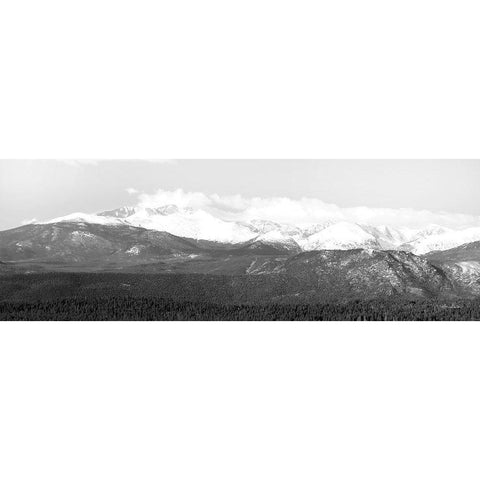 Longs Peak   White Modern Wood Framed Art Print by Deiter, Lori