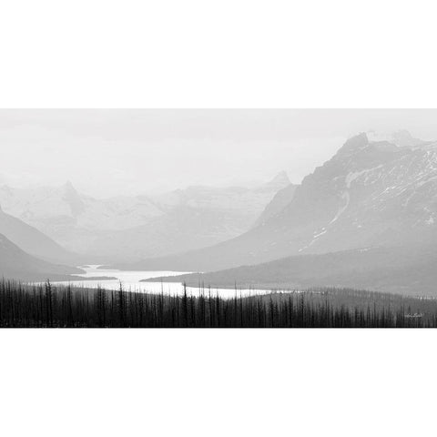 St. Marys Lake   Black Modern Wood Framed Art Print with Double Matting by Deiter, Lori