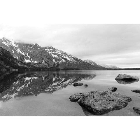 Jenny Lake    White Modern Wood Framed Art Print by Deiter, Lori