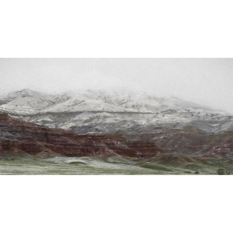 Hills of Wyoming I  Black Modern Wood Framed Art Print with Double Matting by Deiter, Lori