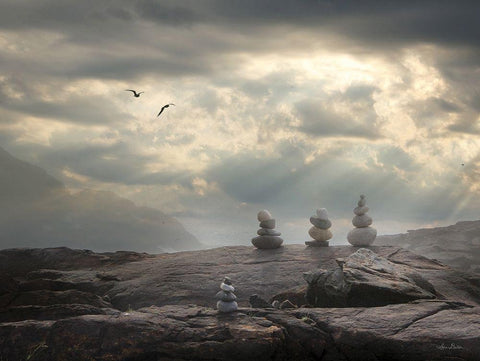 Blaze a New Trail Black Ornate Wood Framed Art Print with Double Matting by Deiter, Lori