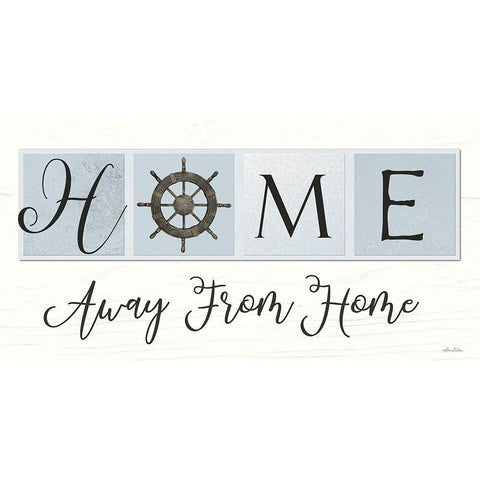 Nautical Home Away from Home I Black Modern Wood Framed Art Print with Double Matting by Deiter, Lori