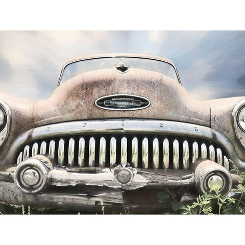 Rusty Buick Black Modern Wood Framed Art Print with Double Matting by Deiter, Lori