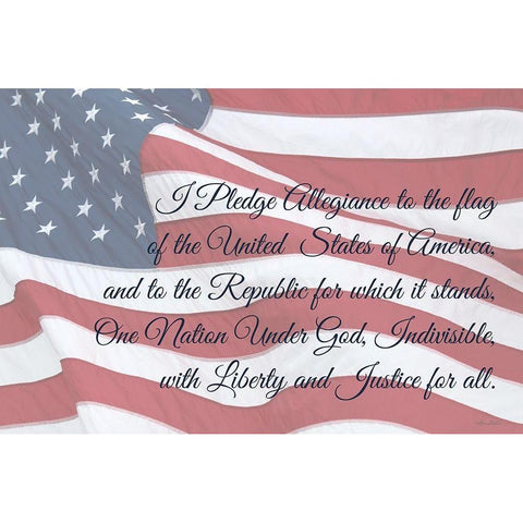 I Pledge Allegiance I Gold Ornate Wood Framed Art Print with Double Matting by Deiter, Lori