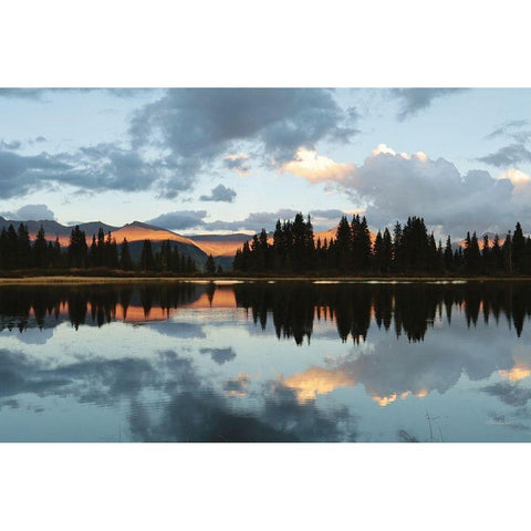 Little Molas Lake Reflections  Black Modern Wood Framed Art Print by Deiter, Lori