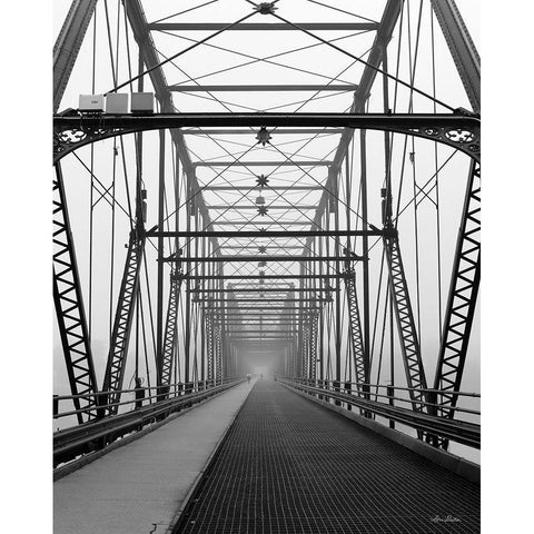 Life is a Bridge Black Modern Wood Framed Art Print with Double Matting by Deiter, Lori