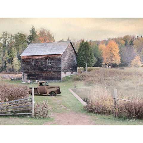 Fall on the Farm I White Modern Wood Framed Art Print by Deiter, Lori