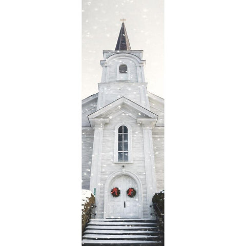 Gratz Church White Modern Wood Framed Art Print by Deiter, Lori