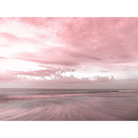 Pink Beach Emotions White Modern Wood Framed Art Print by Deiter, Lori