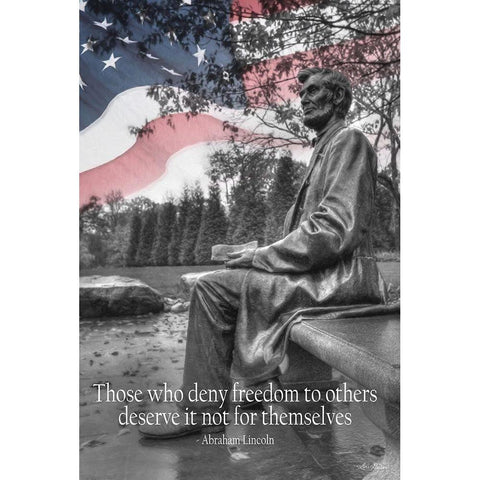 Freedom to Others White Modern Wood Framed Art Print by Deiter, Lori