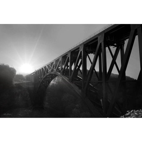 Letchworth Sunrise White Modern Wood Framed Art Print by Deiter, Lori