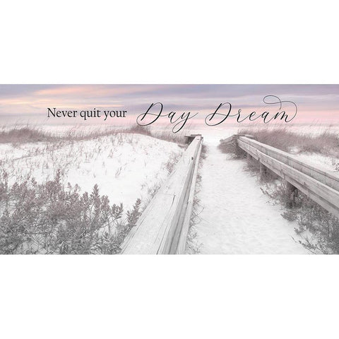 Never Quit Your Day Dream White Modern Wood Framed Art Print by Deiter, Lori