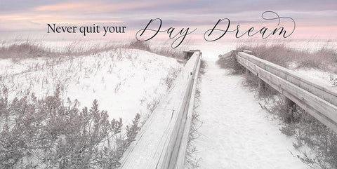 Never Quit Your Day Dream Black Ornate Wood Framed Art Print with Double Matting by Deiter, Lori