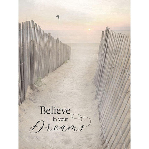 Believe in Your Dreams Gold Ornate Wood Framed Art Print with Double Matting by Deiter, Lori