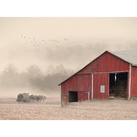 An Early Start Black Modern Wood Framed Art Print by Deiter, Lori