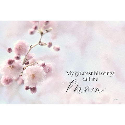 My Greatest Blessings Call Me Mom Black Modern Wood Framed Art Print with Double Matting by Deiter, Lori