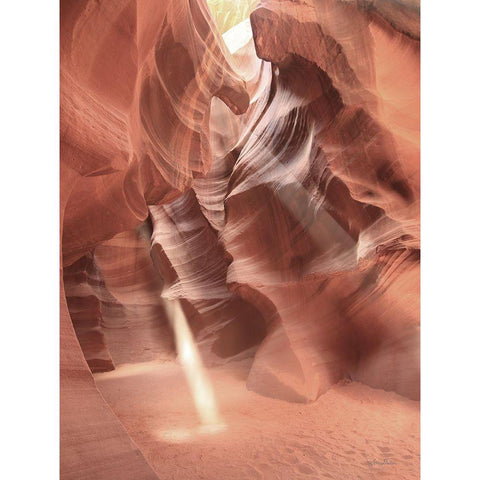 Antelope Canyon Sunbeams I White Modern Wood Framed Art Print by Deiter, Lori