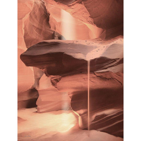 Sandfall at Antelope Canyon Black Modern Wood Framed Art Print with Double Matting by Deiter, Lori