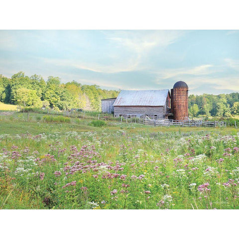 Summer on the Farm White Modern Wood Framed Art Print by Deiter, Lori