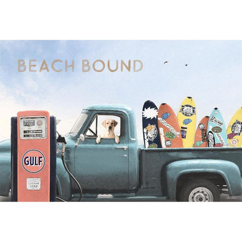 Beach Bound White Modern Wood Framed Art Print by Deiter, Lori