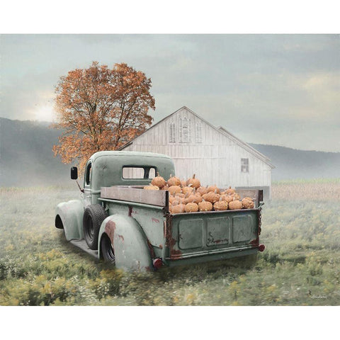 Pumpkin Season Black Modern Wood Framed Art Print with Double Matting by Deiter, Lori