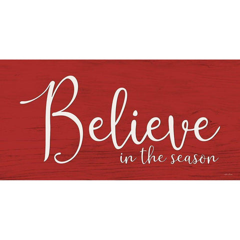 Believe in the Season   Black Modern Wood Framed Art Print with Double Matting by Deiter, Lori