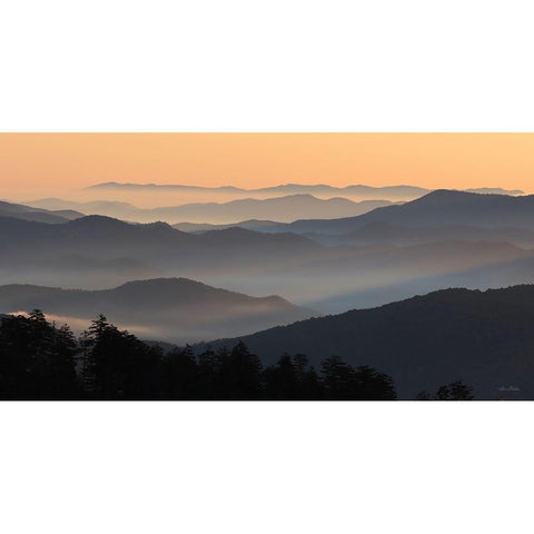 Clingmans at Daybreak White Modern Wood Framed Art Print by Deiter, Lori