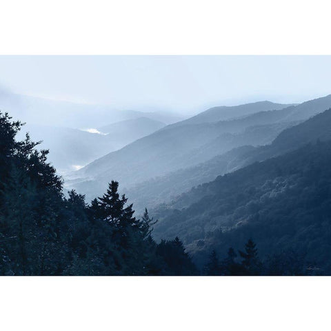 Newfound Gap View White Modern Wood Framed Art Print by Deiter, Lori