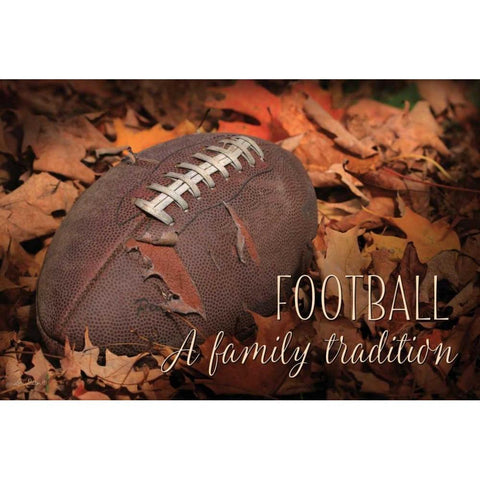 Football - A Family Tradition White Modern Wood Framed Art Print by Deiter, Lori