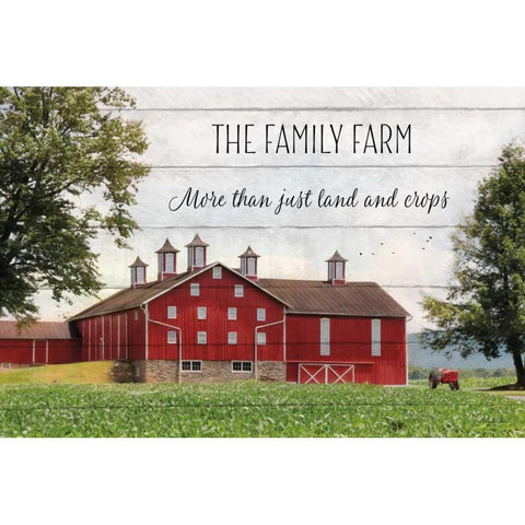 The Family Farm White Modern Wood Framed Art Print by Deiter, Lori