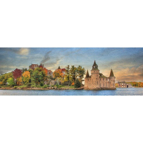 Autumn at the Castle White Modern Wood Framed Art Print by Deiter, Lori