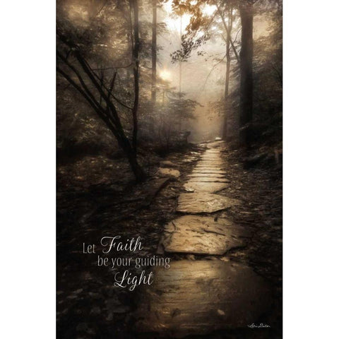 Let Faith be Your Guiding Light Black Modern Wood Framed Art Print with Double Matting by Deiter, Lori