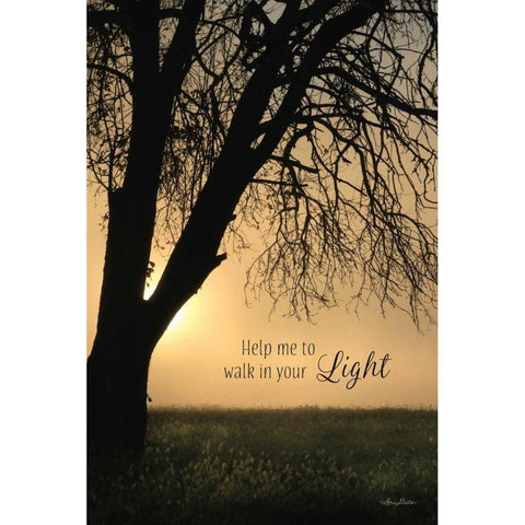 Help Me to Walk in Your Light White Modern Wood Framed Art Print by Deiter, Lori