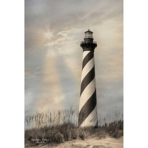 Cape Hatteras Lighthouse White Modern Wood Framed Art Print by Deiter, Lori