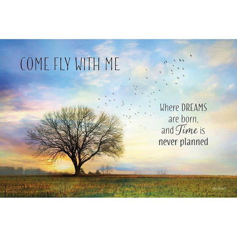 Come Fly with Me Black Modern Wood Framed Art Print with Double Matting by Deiter, Lori