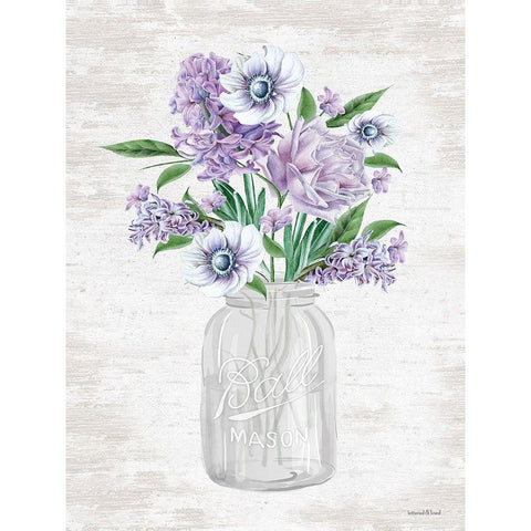 Floral Bouquet 2 Gold Ornate Wood Framed Art Print with Double Matting by Lettered and Lined