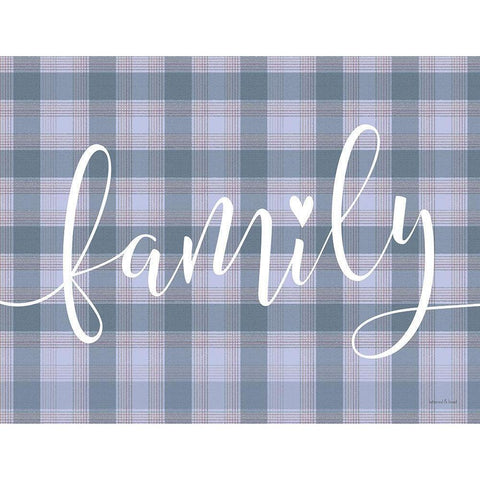 Family Gold Ornate Wood Framed Art Print with Double Matting by Lettered and Lined