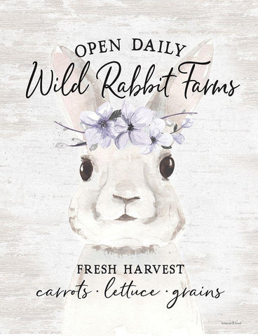 Wild Rabbit Farms 2 White Modern Wood Framed Art Print with Double Matting by Lettered and Lined
