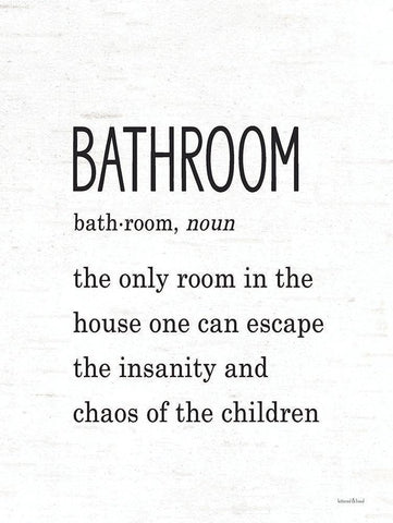 Bathroom Escape Black Ornate Wood Framed Art Print with Double Matting by Lettered and Lined