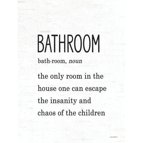Bathroom Escape Black Modern Wood Framed Art Print by Lettered and Lined