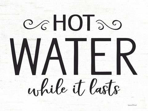 Hot Water Black Ornate Wood Framed Art Print with Double Matting by Lettered and Lined