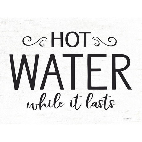 Hot Water White Modern Wood Framed Art Print by Lettered and Lined