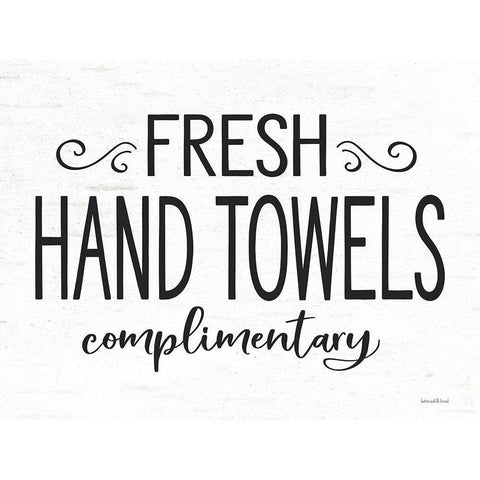 Fresh Hand Towels White Modern Wood Framed Art Print by Lettered and Lined
